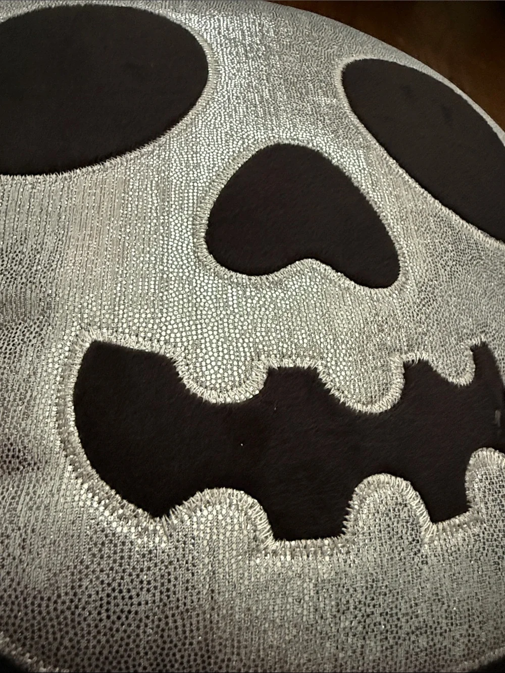 Halloween Decor Pillow Skeleton Skull Face Bling Decorative Throw Pillow